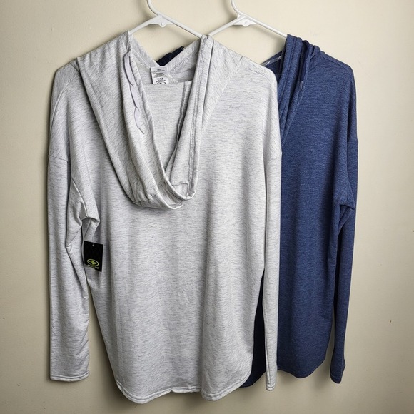 NWT Athletic Works Women's Medium Pullover Hoodies 2 Tunic Long Sleeve Cowl Neck - Picture 2 of 5